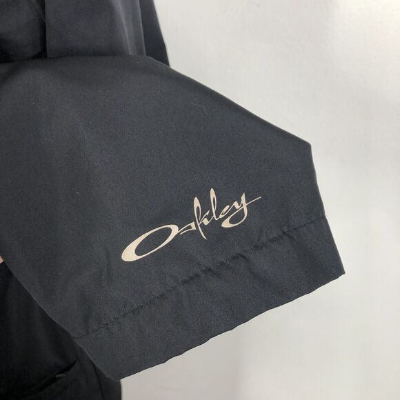 Oakley Women's Black Waist Tie Full Zip Hooded Outdoor Jacket Size Medium - Picture 6 of 12